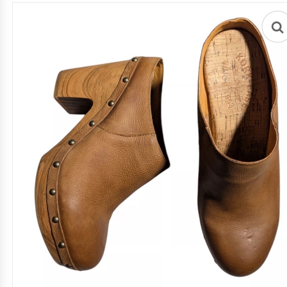Kork-Ease Demi Leather Clog Womens 11 Brown Evereve NWT and Box